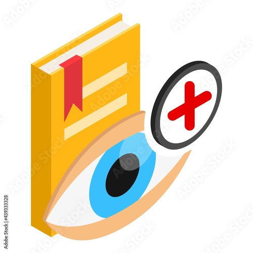 Vision hyperopia icon. Isometric illustration of vision hyperopia vector icon for web