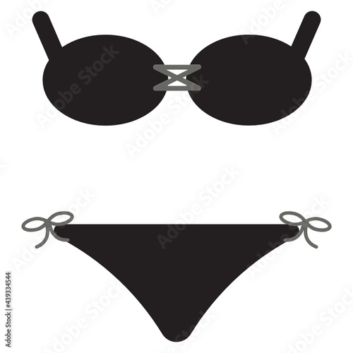 bikini glyph two tone icon