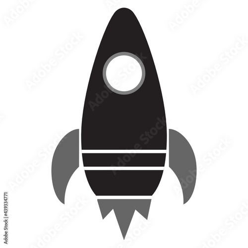 spaceship glyph two tone icon