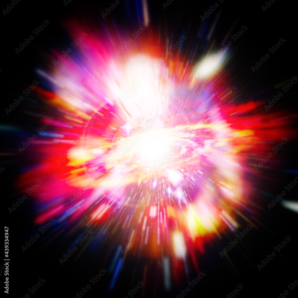 Big bang in space.  Science scene. The elements of this image furnished by NASA.
