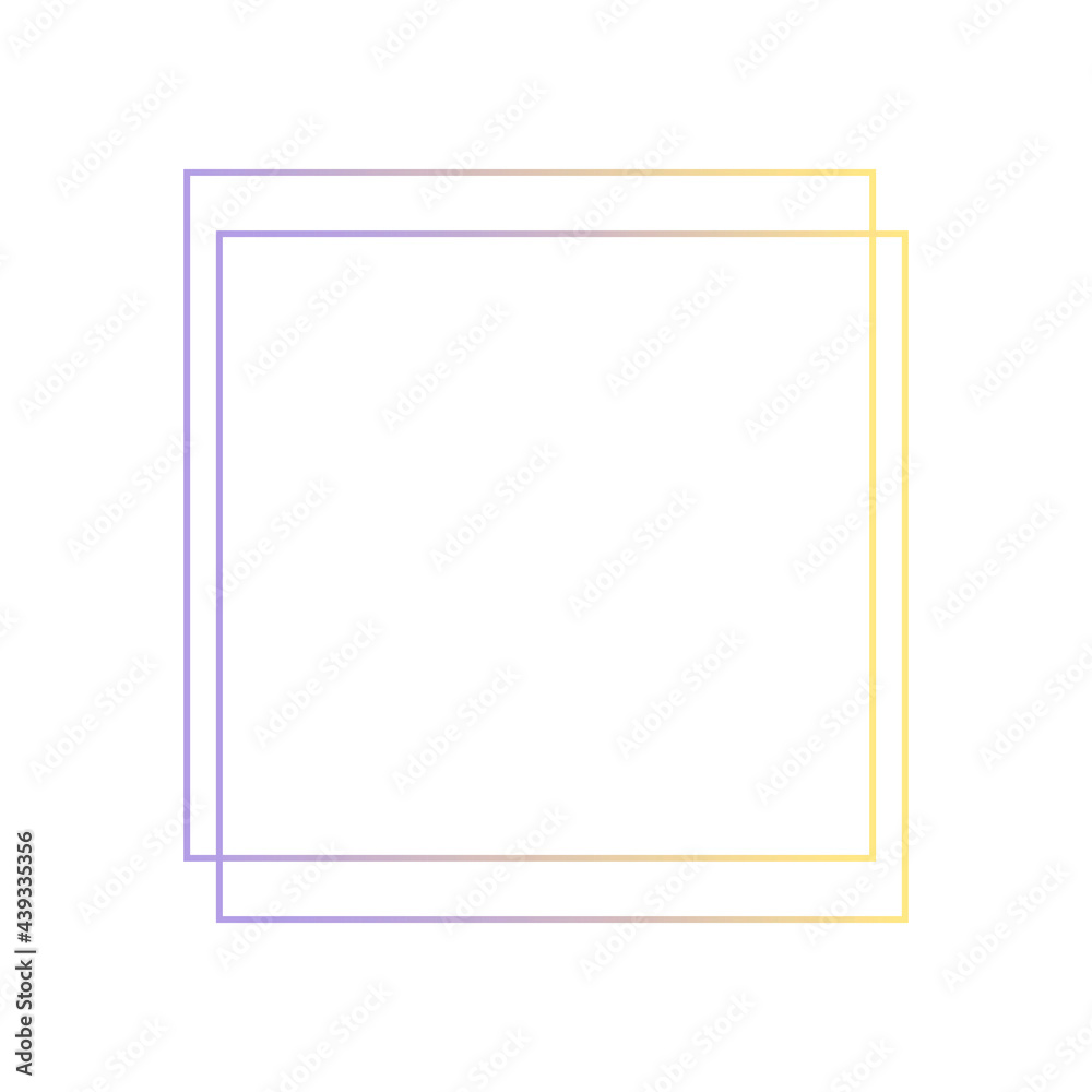Square line gradient neon. Frame, Element for design, web design, logo. Vector isolated. Square line gradient neon. Frame, Element for design, web design, logo. Vector isolated.