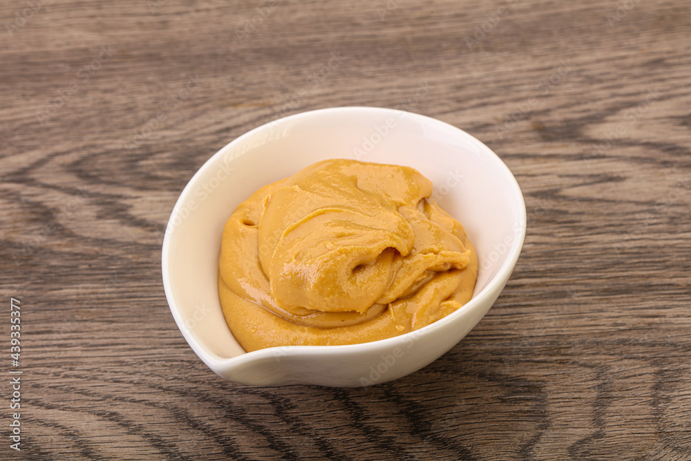 Peanut butter in the bowl