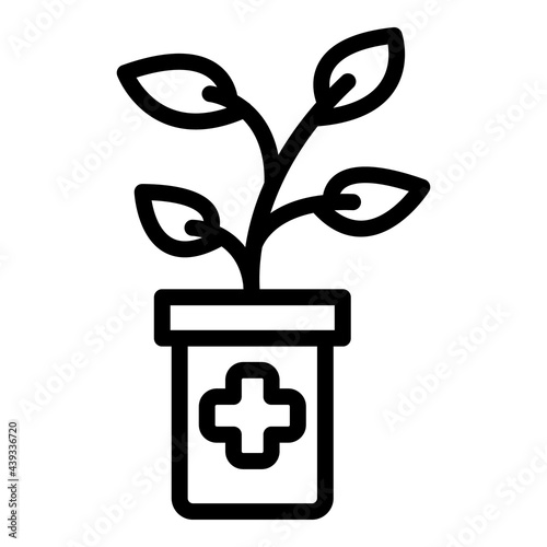 Antidepressant medical plant icon. Outline Antidepressant medical plant vector icon for web design isolated on white background