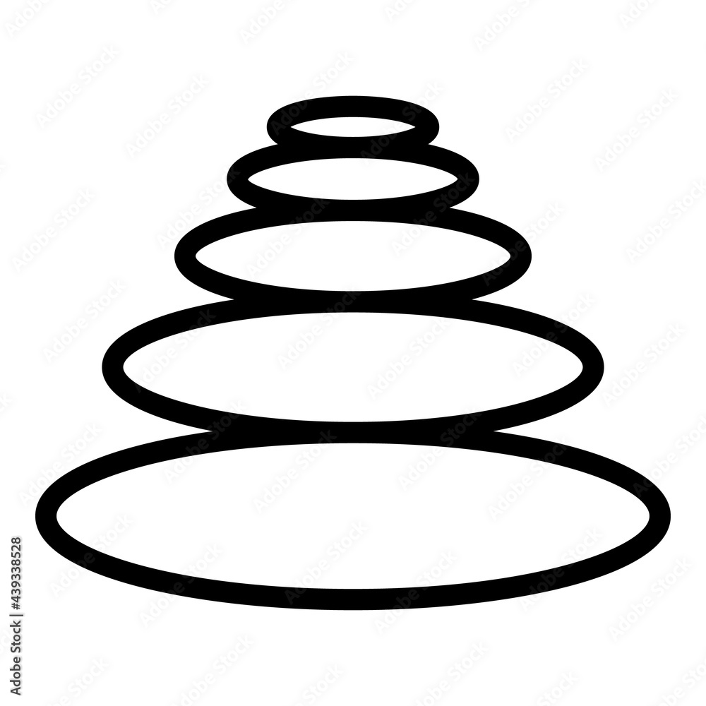 Perfectionism stones icon. Outline Perfectionism stones vector icon for web design isolated on white background Perfectionism stones icon. Outline Perfectionism stones vector icon for web design isolated on white background