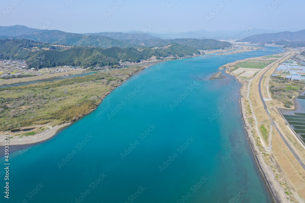 高知県四万十市　四万十川最下流の風景