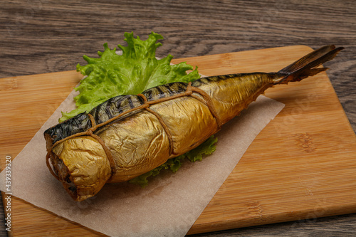 Smoked tasty mackerel fish snack