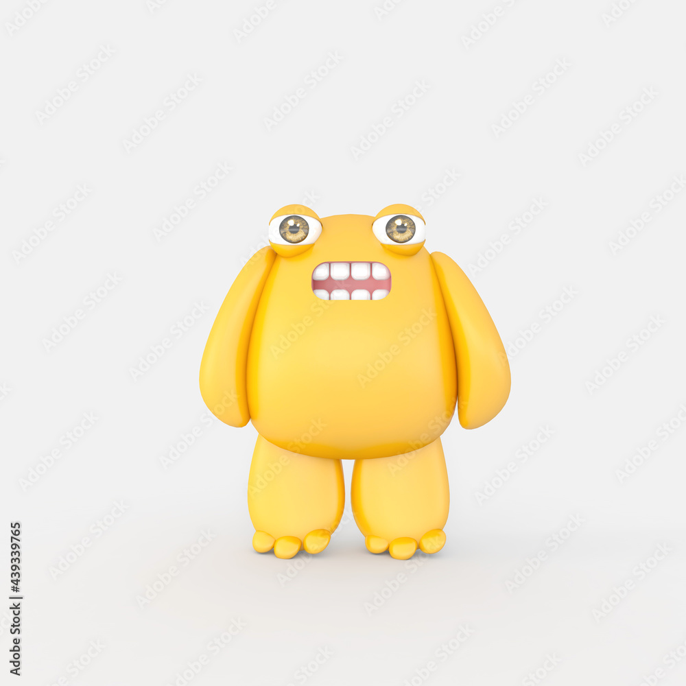 Cartoon monster with Wall Background. 3D illustration, 3D rendering
Cartoon monster with Wall Background. 3D illustration, 3D rendering