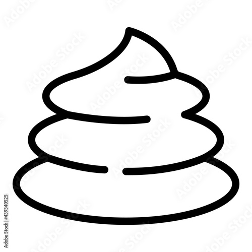 Dog shit icon. Outline Dog shit vector icon for web design isolated on white background