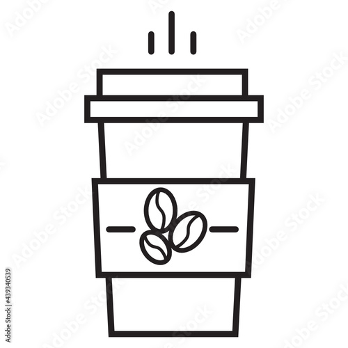 take away cup line icon