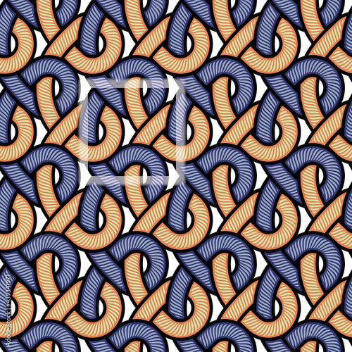 Seamless Pattern African Style with Rope Strokes - Ready to use Illustrator swatch