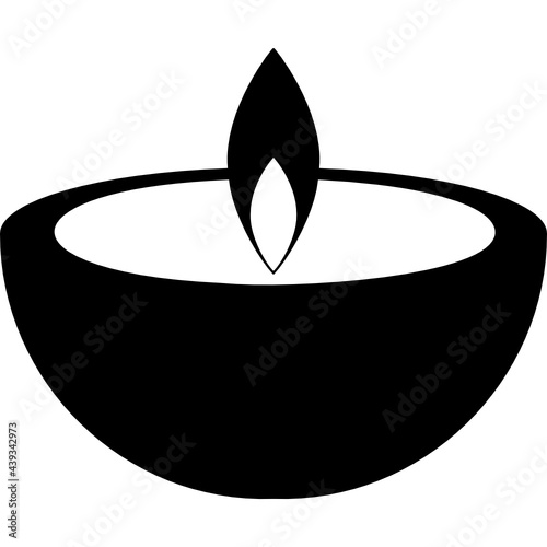 scented candle glyph icon