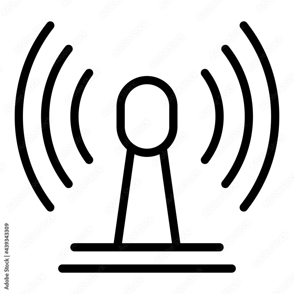 Wifi tower icon. Outline Wifi tower vector icon for web design isolated on white background Wifi tower icon. Outline Wifi tower vector icon for web design isolated on white background