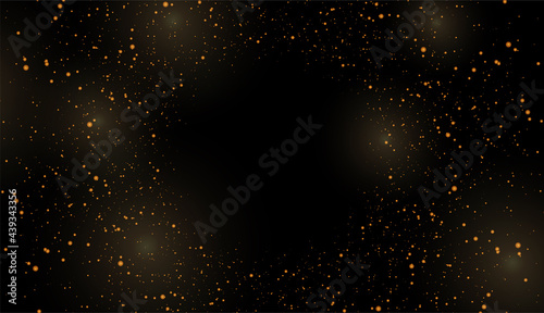 Golden shiny sparkling dots abstract vector background