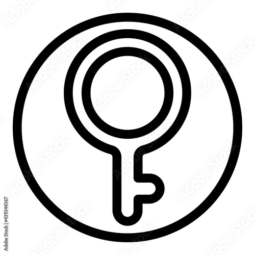 Gender identity estrogen icon. Outline Gender identity estrogen vector icon for web design isolated on white background