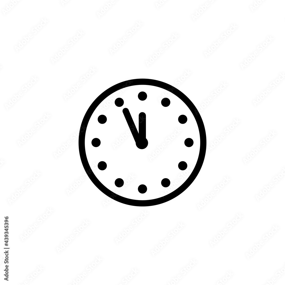 Mechanical Wall Clock, Watch Time. Flat Vector Icon illustration. Simple black symbol on white background. Mechanical Wall Clock, Watch Time sign design template for web and mobile UI element. Mechanical Wall Clock, Watch Time. Flat Vector Icon illustration. Simple black symbol on white background. Mechanical Wall Clock, Watch Time sign design template for web and mobile UI element.