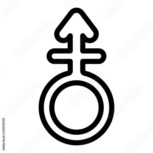 Gender identity man icon. Outline Gender identity man vector icon for web design isolated on white background