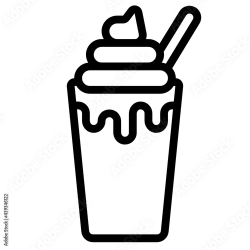 Milkshake line icon