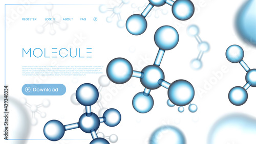 Molecular particles background compounding template. Gene abstract network. Molecule science dna presentation. Chemical background. EPS 10