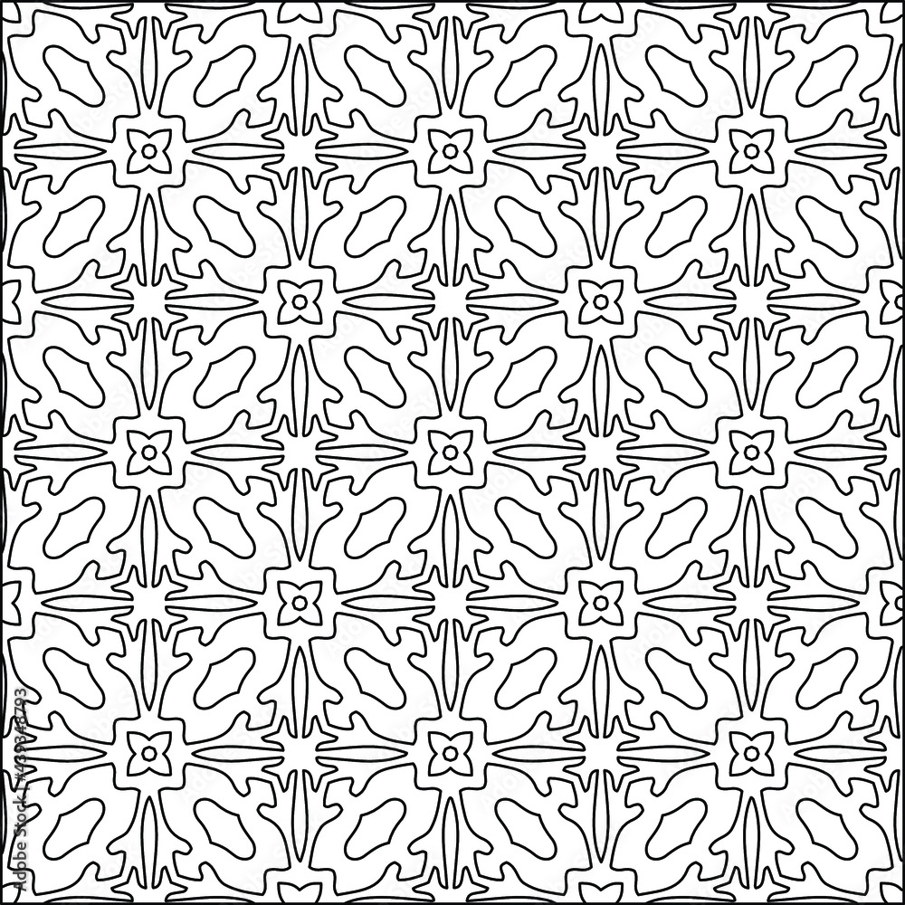  vector pattern with triangular elements. Geometric ornament for wallpapers and backgrounds. Black and white pattern. 