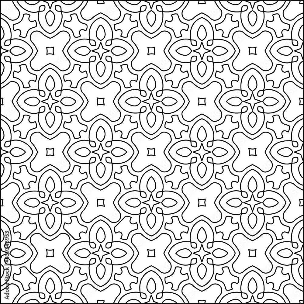  vector pattern with triangular elements. Geometric ornament for wallpapers and backgrounds. Black and white pattern. 