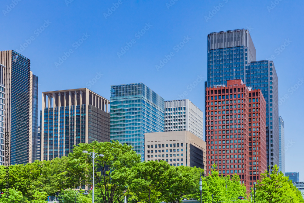 春の東京都市風景　日本