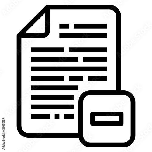 Delete File line icon