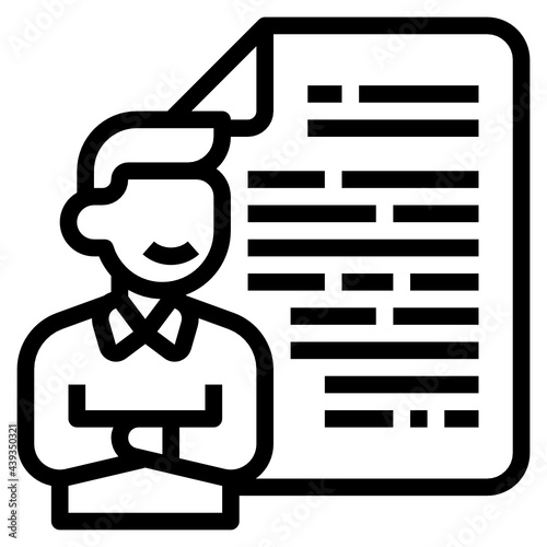 Profile line icon