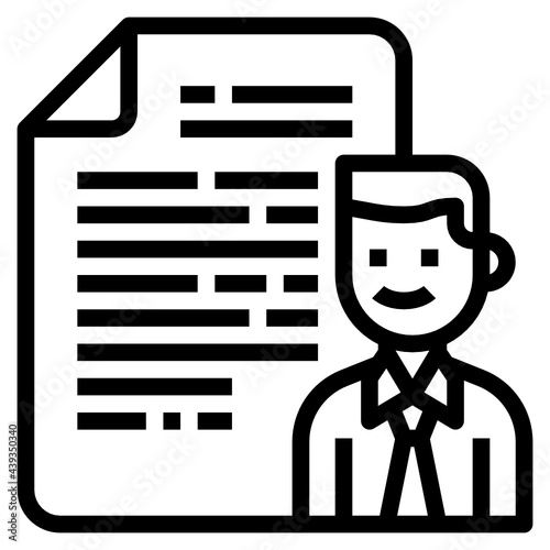 Resume line icon