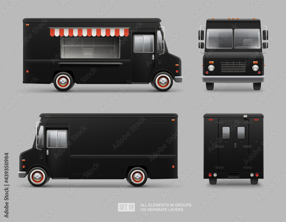 Black Food Truck Template Black Food Truck Template
