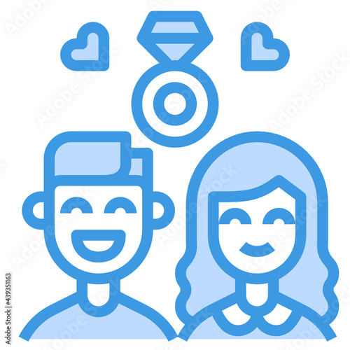 Proposal blue line icon