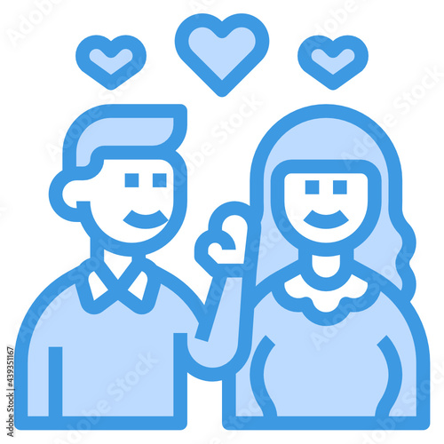 Propose blue line icon