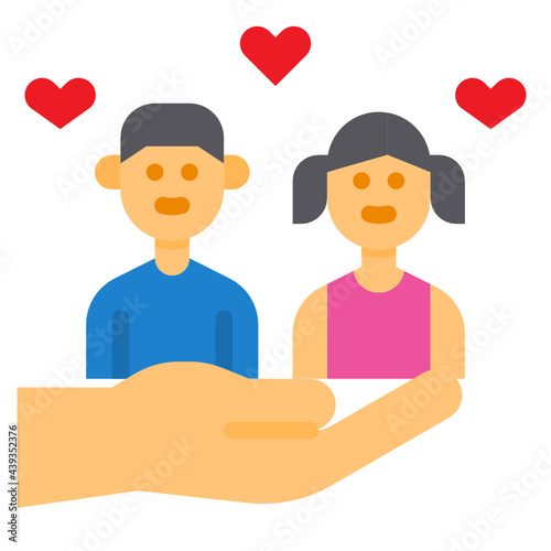 Kids flat icon