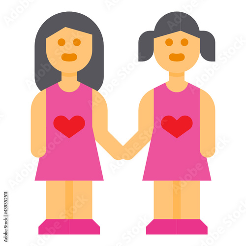 Sibling flat icon