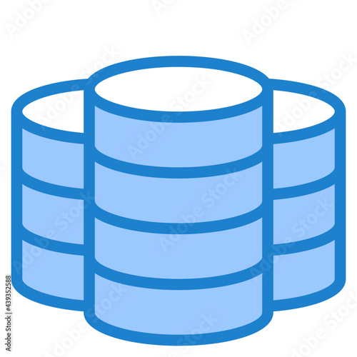 database blue style icon