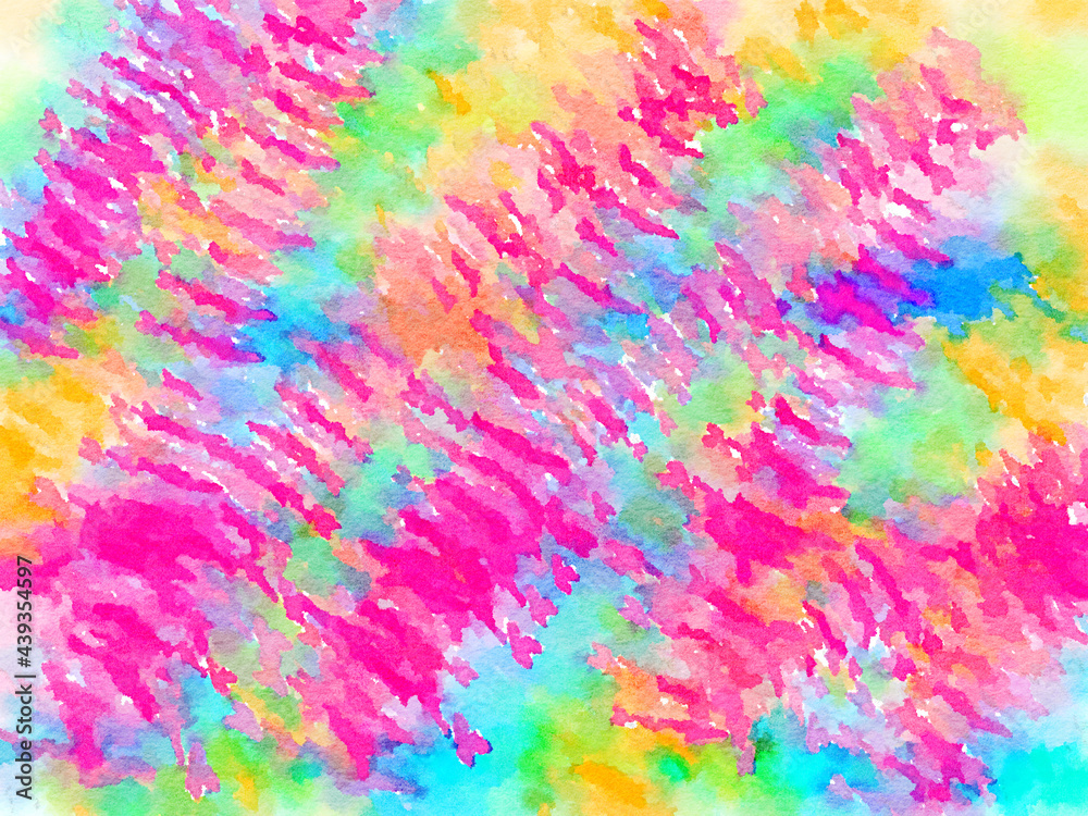 digital painting of beautiful tie-dye pattern with watercolor  texture illustration abstract background