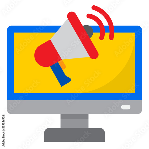 advertizing flat style icon