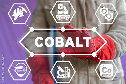 Vászonkép Concept of cobalt mining manufacture.