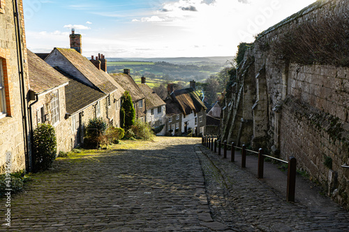 Gold hill street in Shaftesbury  photo