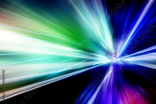 Rainbow spectrum lighting speed line explosion burst.Warp speed hyper concepts.