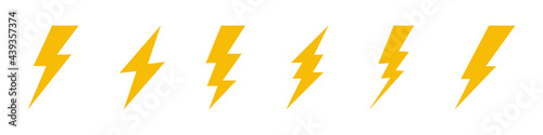 Canvas Print Different flash icon symbol set.