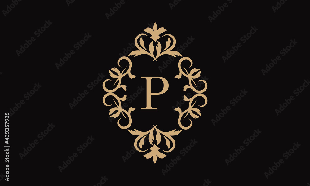 Elegant logo for business. Exquisite company brand icon, boutique. Monogram with the letter P. Elegant logo for business. Exquisite company brand icon, boutique. Monogram with the letter P.