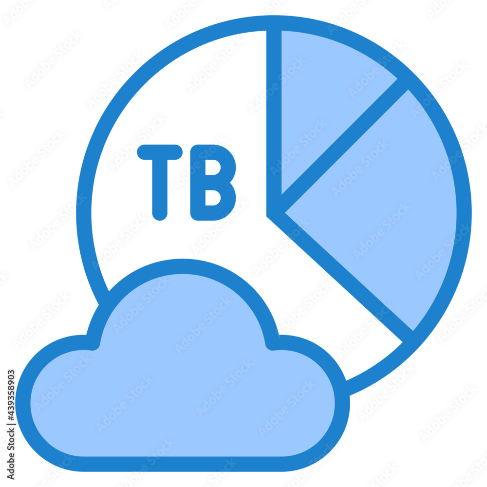 cloud computing blue style icon cloud computing blue style icon
