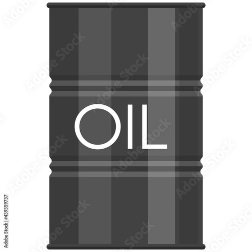 Oil barrel vector icon, petrol fuel gallon metal container icon