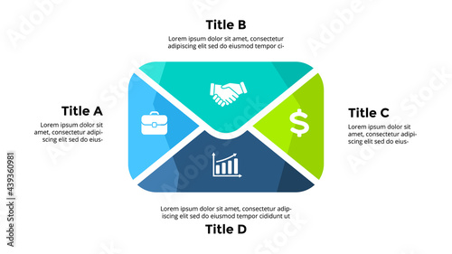 Email marketing. Infographic slide template for your presentation. Writing message creative concept. Advertising internet technology.