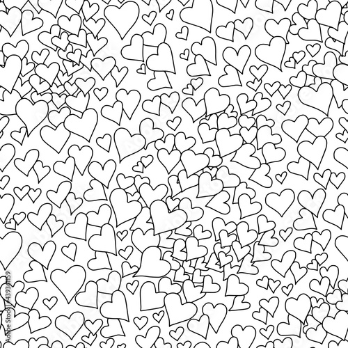 Hearts. Seamless pattern. Vector