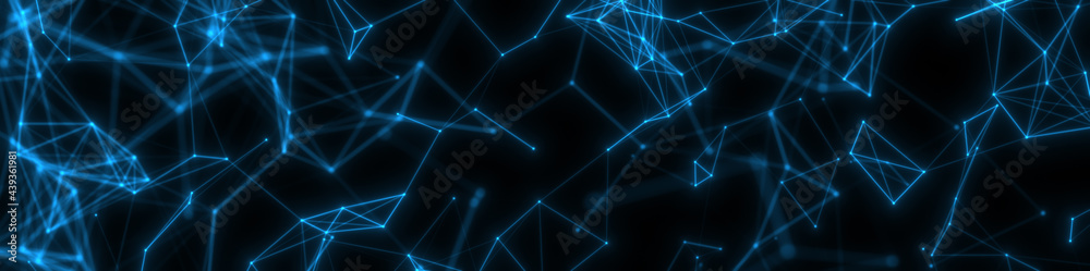 Technological background from polygons and lines.Molecule structure and communication.Graphic plexus background. illustration.