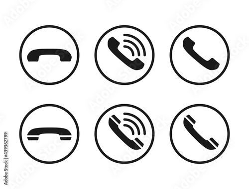 Set of phone icons in several variants