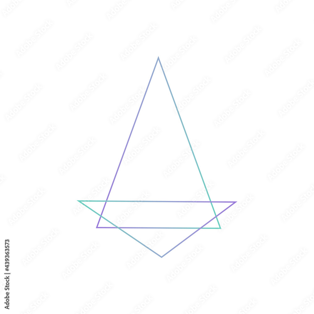 Frame triangular shape line gradient neon. Frame, Element for design, web design, logo. Vector isolated. Frame triangular shape line gradient neon. Frame, Element for design, web design, logo. Vector isolated.