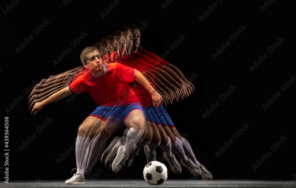 Football Or Soccer Shot With A Neutral Design Ball Being Kicked, With  Motion Blur On The Foot And Natural Background Stock Photo, Picture and  Royalty Free Image. Image 27280599.