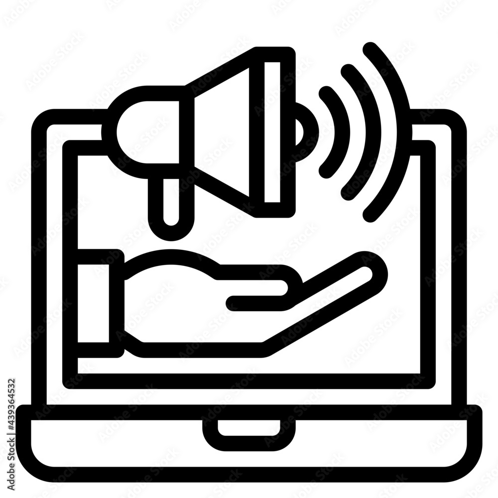 advertising outline style icon advertising outline style icon